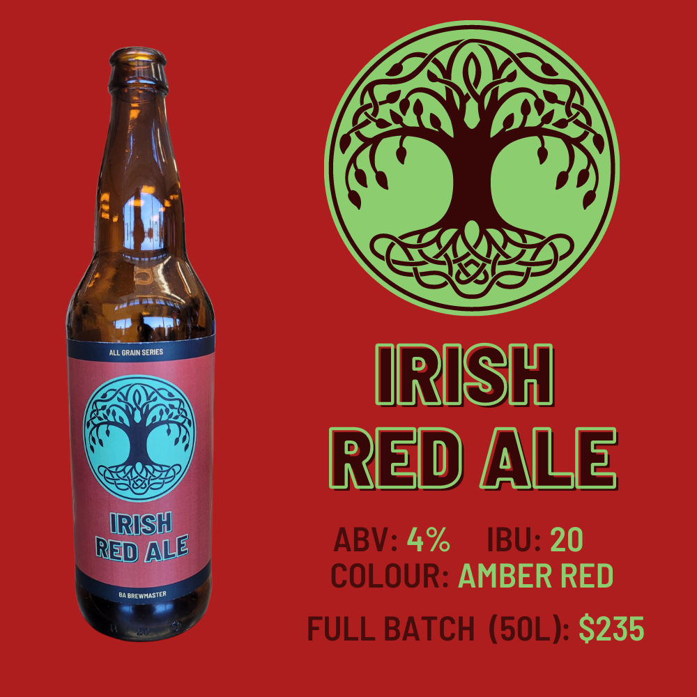Irish Red Ale Craft Beer BA Brewmaster