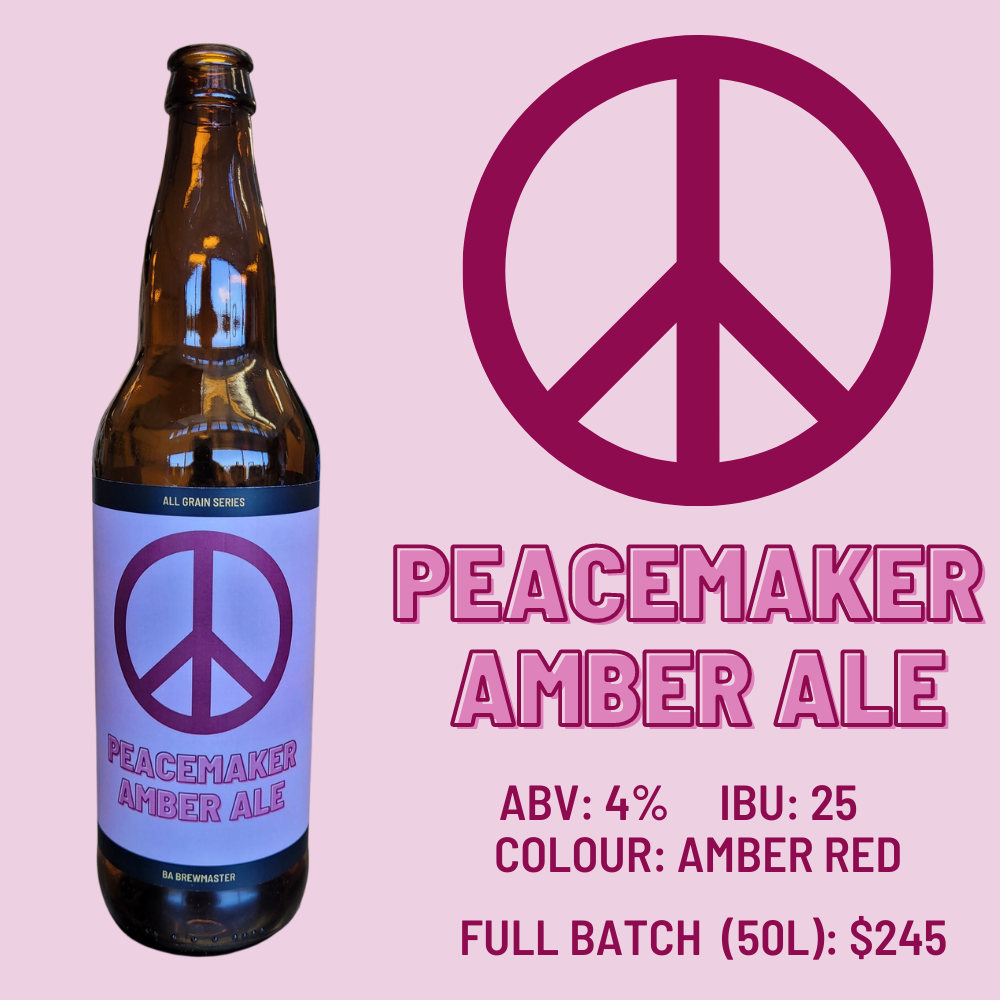Peacemaker Amber Ale Craft Beer BA Brewmaster